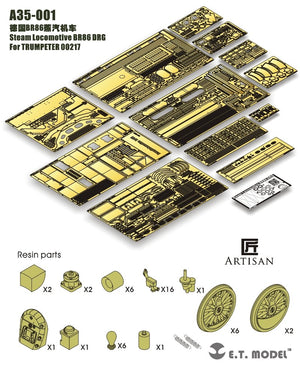 E.T. Model A35-001 Steam Locomotive BR86 DRG For TRUMPETER 00217 1/35 – zdjęcie 20