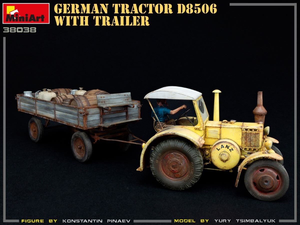 MiniArt 38038 German Tractor D8506 with trailer 1/35 – imagen 10