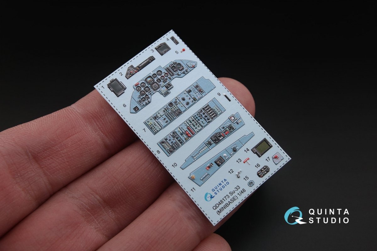 Quinta Studio QD48173 Su-33 3D-Printed &amp;amp; coloured Interior on decal paper (for Minibase kit) 1/48 – Bild 4