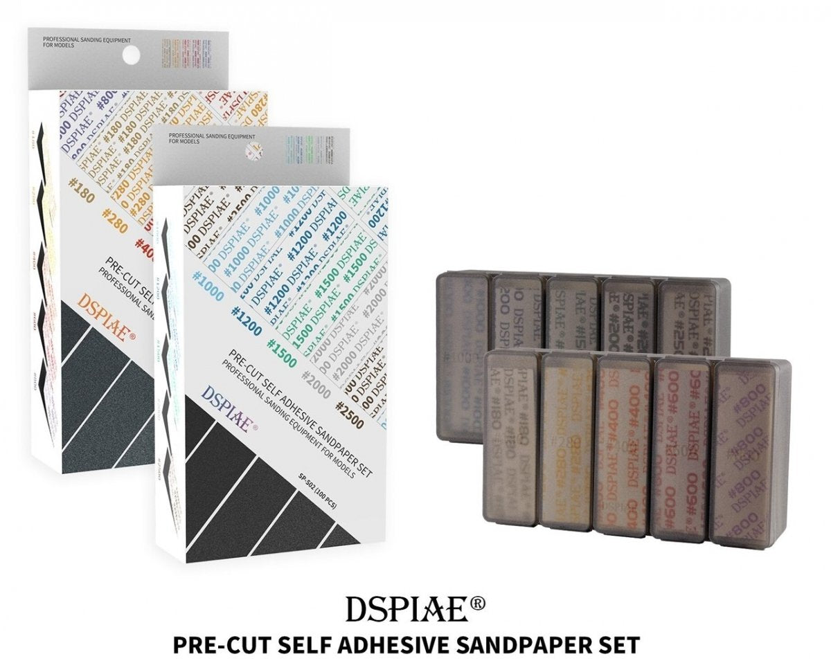 DSPIAE SP-S01 Adhesive Sanding Paper Sets 180-800, 100pcs per Set – zdjęcie 3
