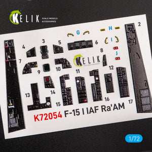 KELIK K72054 F-15I IAF RA`AM - INTERIOR 3D DECALS FOR GWH KIT 1/72 – imagen 3
