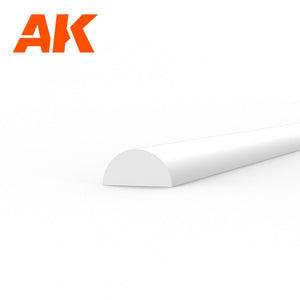 AK Interactive AK6552 HALF CANE 2.00 X 350MM – STYRENE HALF CANE – (4 UNITS) – Bild 2