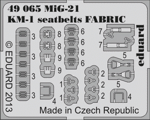 Eduard 49065 MiG-21 KM-1 seatbelts FABRIC 1/48 – imagen 2