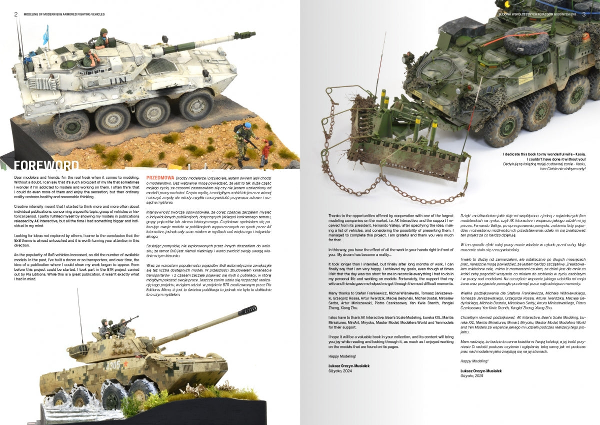 AK Interactive AK130017 MODELING MODERN ARMORED FIGHTING 8X8 VEHICLES (PL/EN) – imagen 3