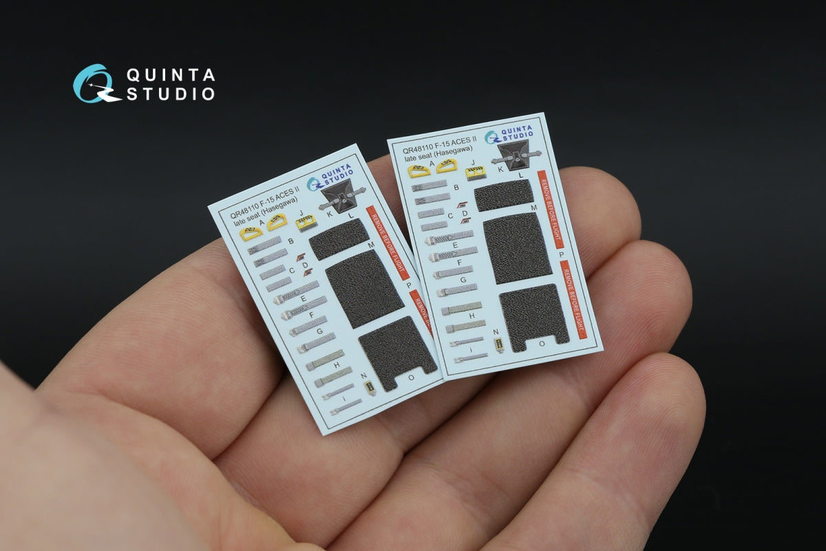 Quinta Studio QD48596 F-15E 3D-Printed &amp;amp; coloured Interior on decal paper (Hasegawa) 1/48 – imagen 6