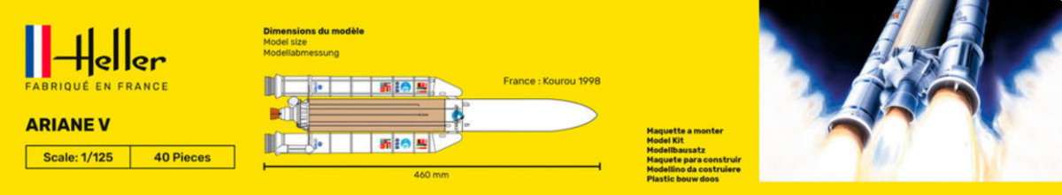 Heller 56441 STARTER KIT Ariane 5 1/125 – zdjęcie 3