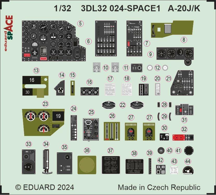 Eduard 3DL32024 A-20J/ K SPACE HONG KONG MODELS 1/32 – zdjęcie 4