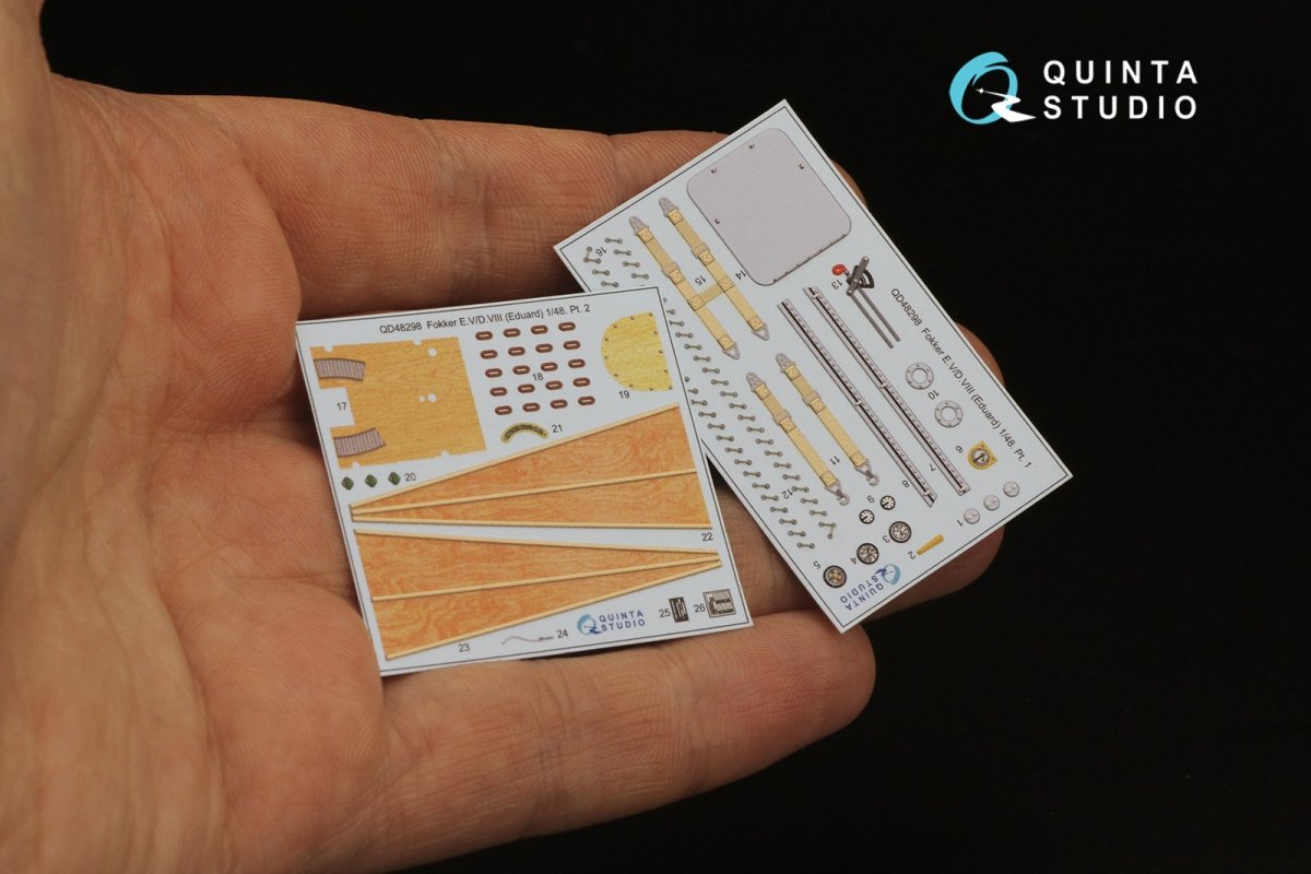 Quinta Studio QD48298 Fokker EV-DVIII 3D-Printed &amp;amp; coloured Interior on decal paper (Eduard) 1/48 – imagen 4