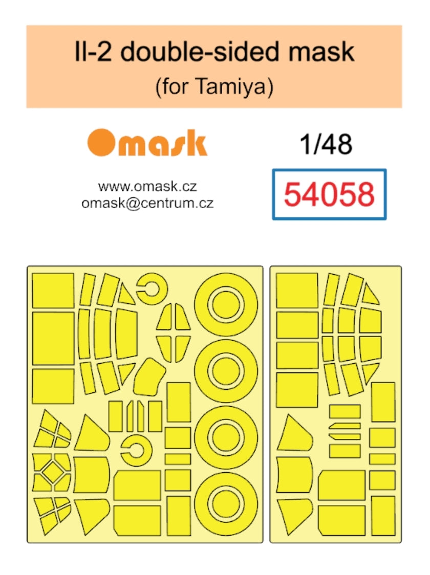 Omask 54058 Il-2 double-sided mask (for Tamiya) 1/48