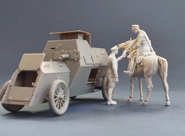 Copper State Models F35-032 Imperial Russian Automobile MG platoon Orderly officer passing an order 1/35 – Bild 3