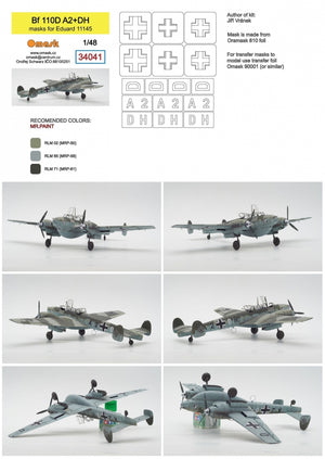 Omask 34041 Bf 110D A2+DH (for Eduard 11145) 1/48 – imagen 2