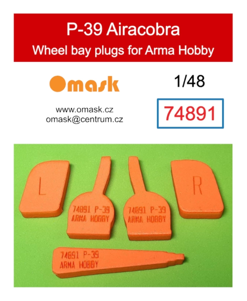 Omask 74891 Bouchons de puits de train d&amp;#39;atterrissage pour P-39 Airacobra (pour Arma Hobby) 1/48