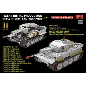 Rye Field Model 5131 Tiger I Initial Production Early 1943 w/ Full Interior Updated Version 1/35 – imagen 2