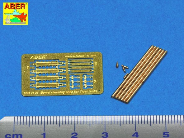 Aber R-31 Barrel cleaning rods with brackets for Tiger I &amp;amp; King Tiger 1/35 – immagine 2