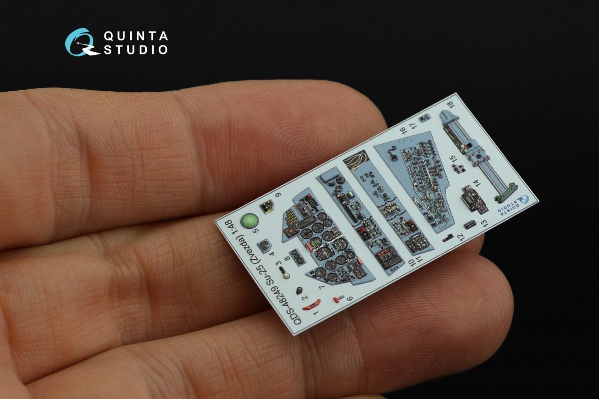 Quinta Studio QDS-48249 Su-25 3D-Printed &amp;amp; colored Interior on decal paper (Zvezda) 1/48 – imagen 7