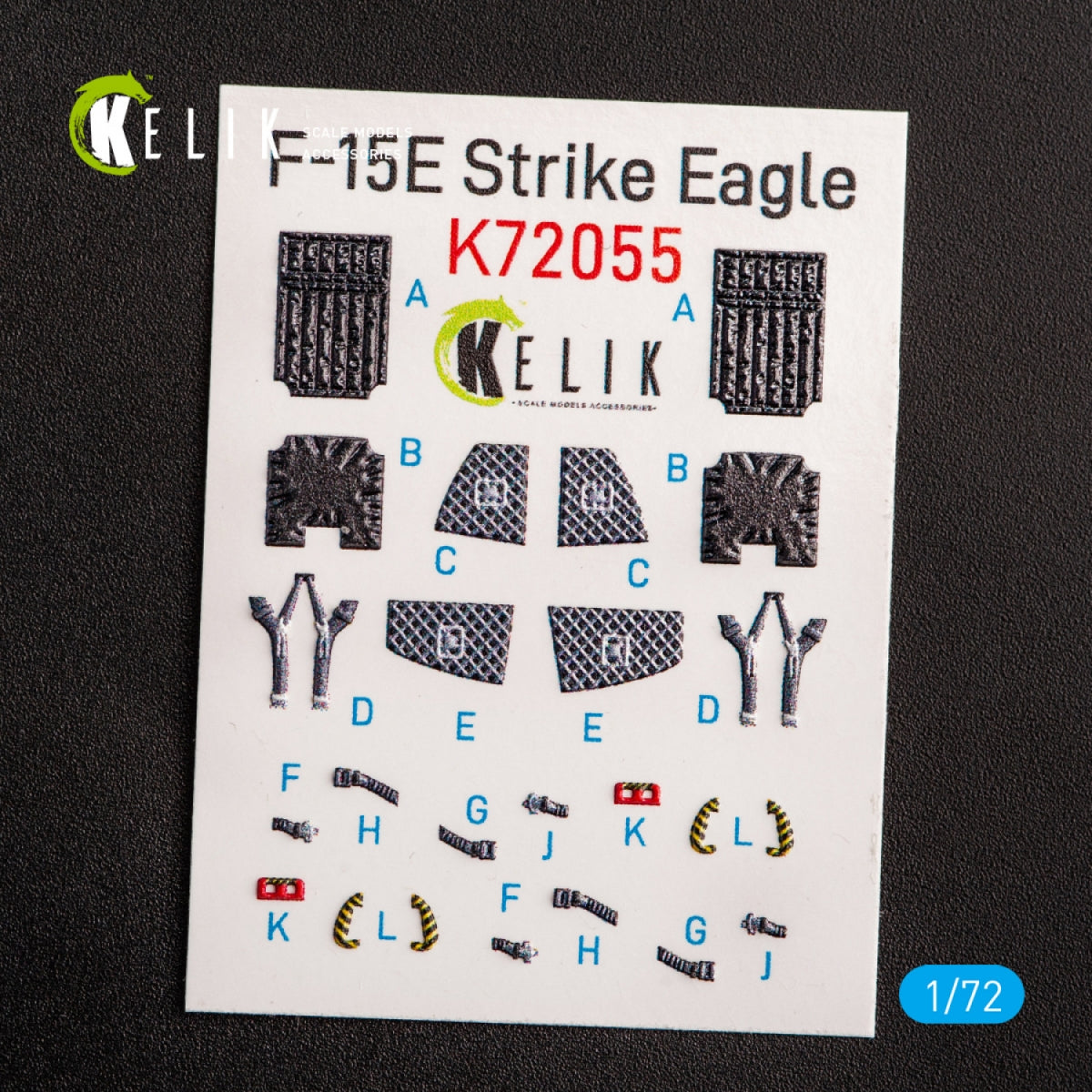KELIK K72055 F-15E STRIKE EAGLE - INTERIOR 3D DECALS FOR REVELL KIT 1/72 – imagen 2