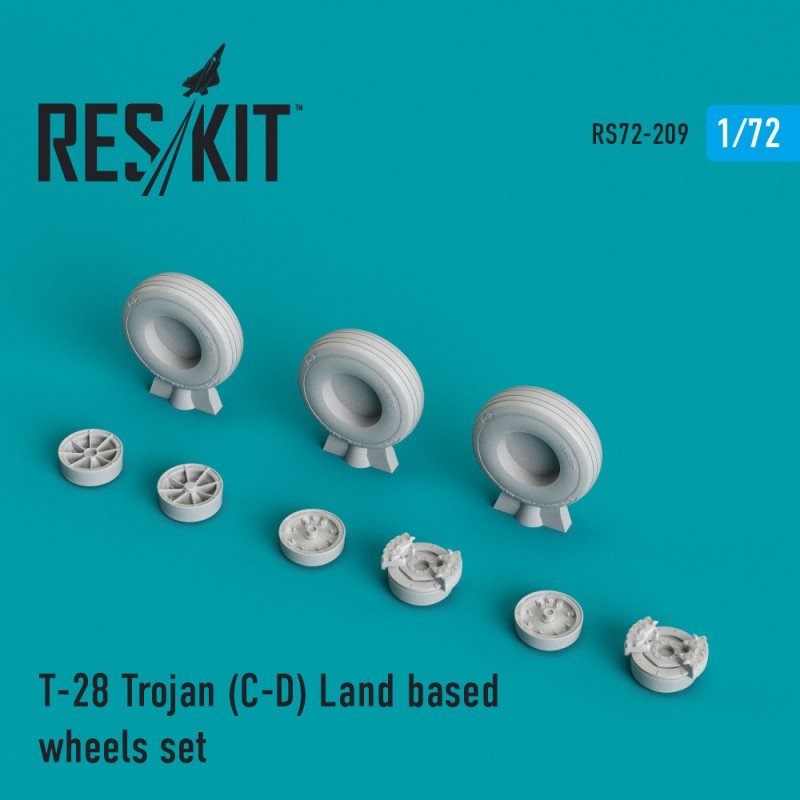 RESKIT RS72-0209 T-28 Trojan (CD) Land based wheels set 1/72