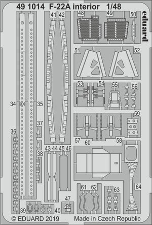 Eduard 491014 F-22A interior HASEGAWA 1/48 – immagine 2