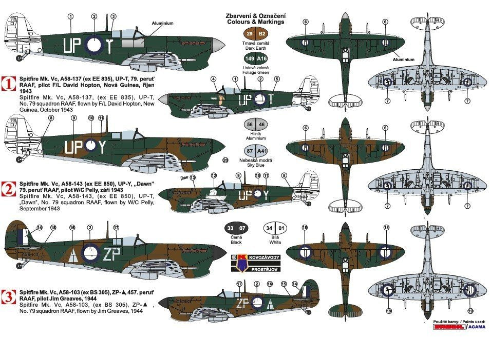 Kovozavody Prostejov KPM0147 Spitfire Mk.Vc „in RAAF service“ 1/72 – imagen 2
