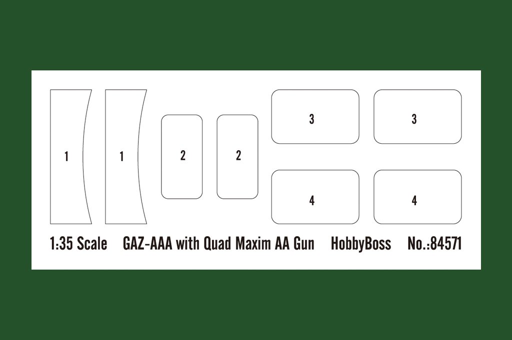 Hobby Boss 84571 GAZ-AAA avec canon antiaérien quadruple Maxim 1/35  – image 5