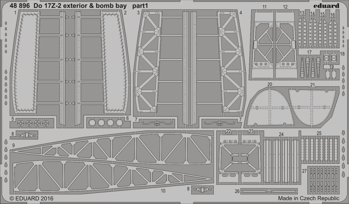 Eduard 48896 Pour 17Z-2 extérieur et soute à bombes ICM 1/48