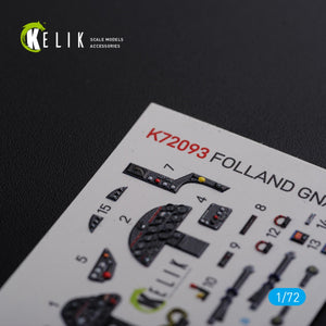 KELIK K72093 Folland Gnat T.1 interior 3D decals for Airfix kit 1/72 – imagen 4