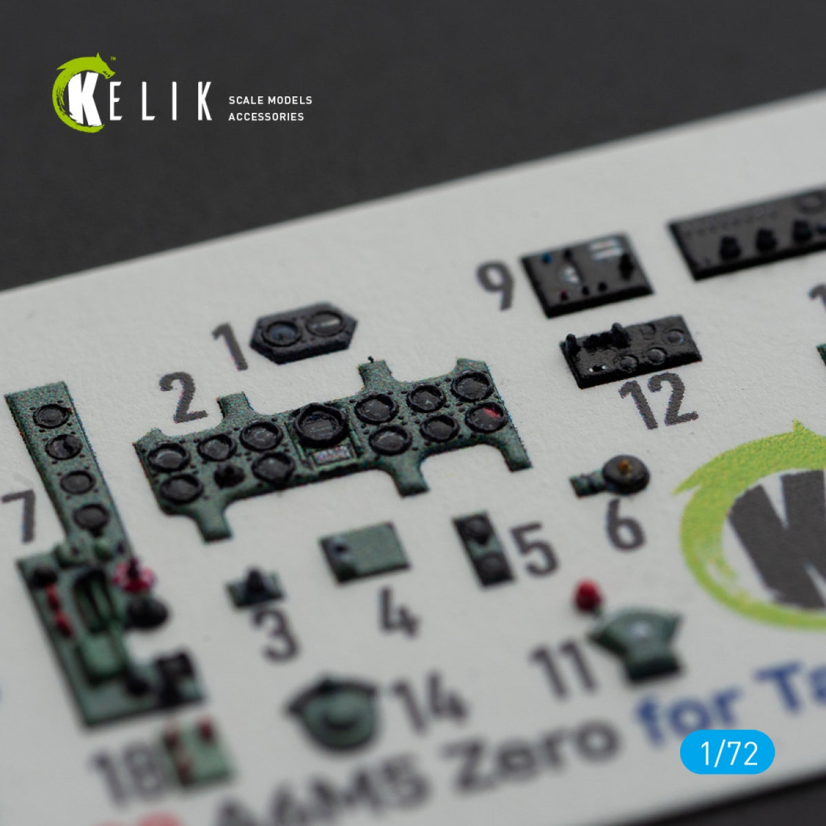 KELIK K72099 A6M5 Zero - interior 3D decals for Tamiya kit 1/72 – imagen 4