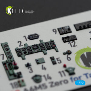 KELIK K72099 A6M5 Zero - interior 3D decals for Tamiya kit 1/72 – imagen 4