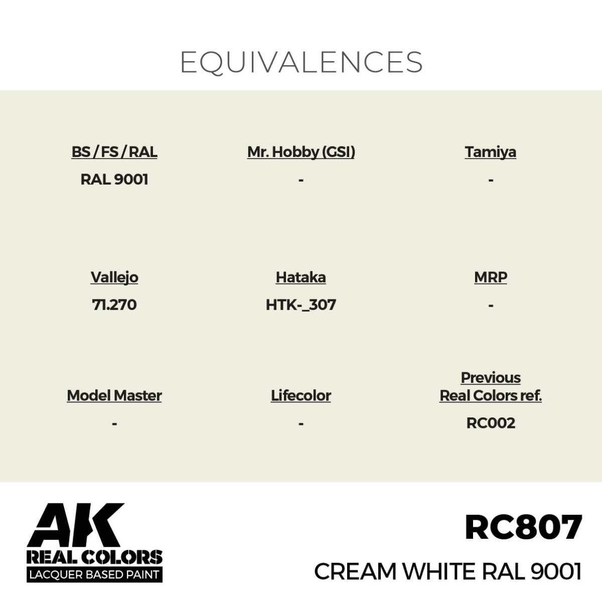 AK Interactive RC807 Cream White RAL 9001 17 ml – imagen 3