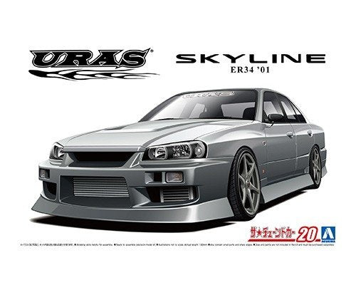 Aoshima 06134 Uras ER34 Skyline 25GT-t &amp;#39;01 (Nissan) 1/24