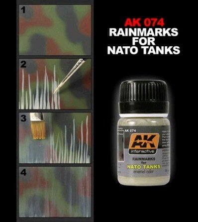AK Interactive AK074 Rain Marks For Nato Tanks 35ml – immagine 2