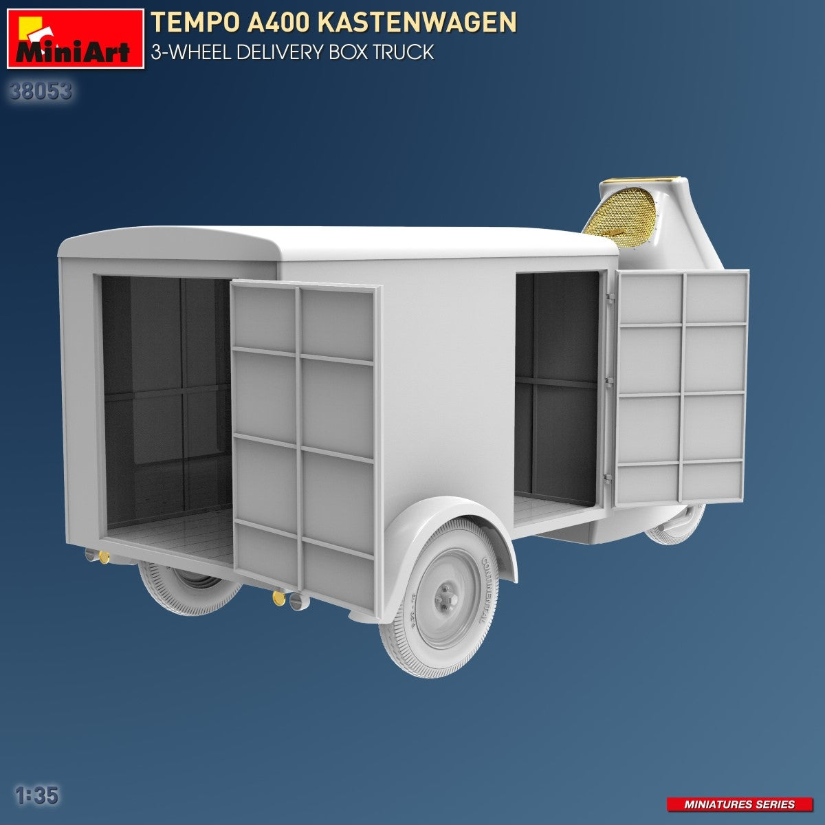 MiniArt 38053 TEMPO A400 KASTENWAGEN 3-WHEEL DELIVERY BOX TRUCK 1/35 – Bild 6