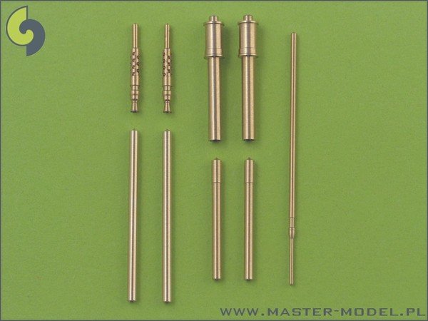 Ensemble d'armement Master AM-48-018 Fw 190 A6 (embouts de canon MG 17, canons MG 151, carénages MG 151) et tube Pitot (1/48) 