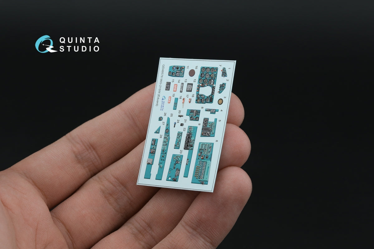 Quinta Studio QD+48576 MiG-21SM Fishbed-J 3D-Printed &amp;amp; coloured Interior on decal paper (Eduard) (with 3D-printed resin parts) 1/48 – zdjęcie 4