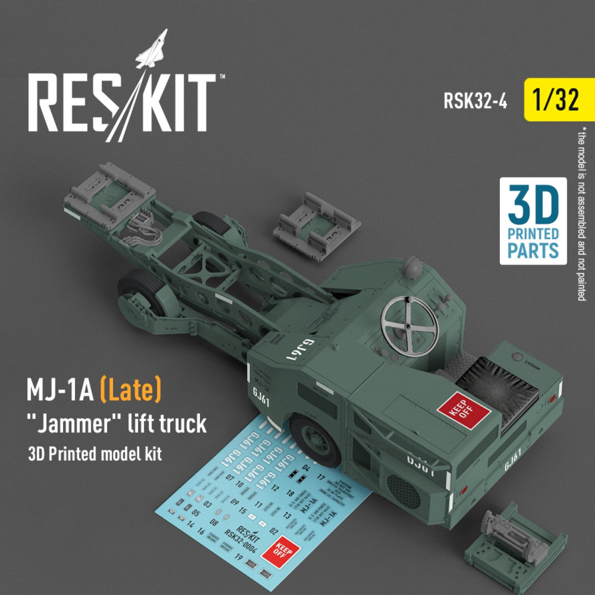 RESKIT RSK32-0004 MJ-1A (Late) "Jammer" lift truck (3D Printed model kit) 1/32