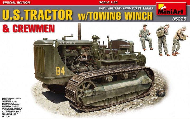MiniArt 35225 Tracteur américain avec treuil de remorquage et équipage