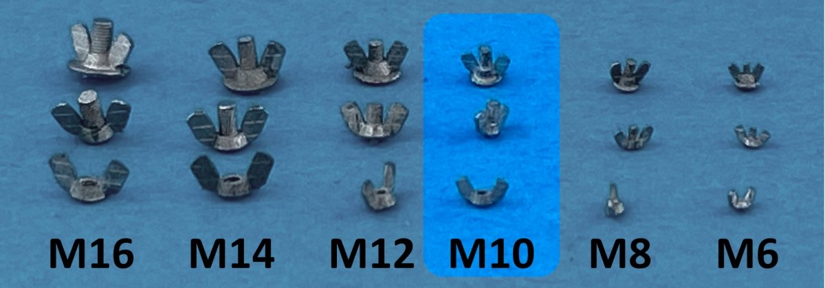 Point of no Return 1623003 Nakrętki motylkowe M10 / M10 wing nuts 1/16 – imagen 2