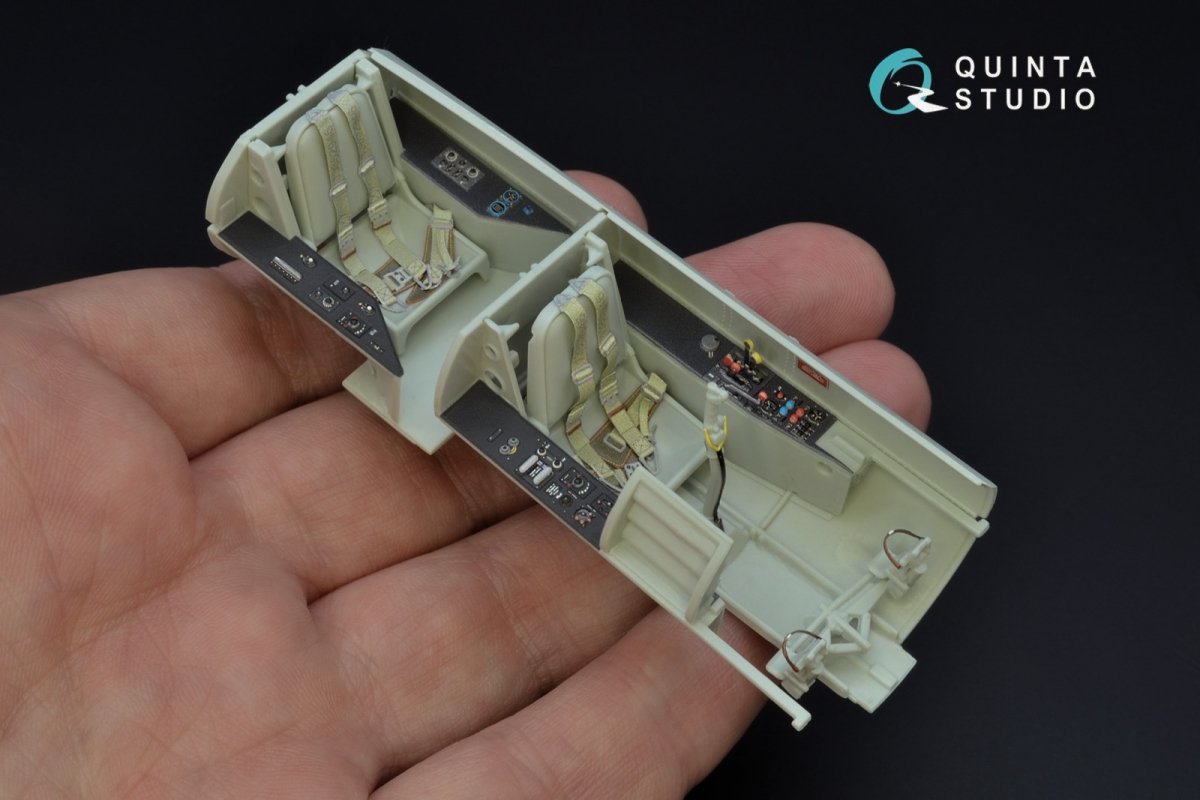 Quinta Studio QD32074 Me 262B1a/U-1 3D-Printed &amp;amp; coloured Interior on decal paper (Revell) 1/32 – Bild 7