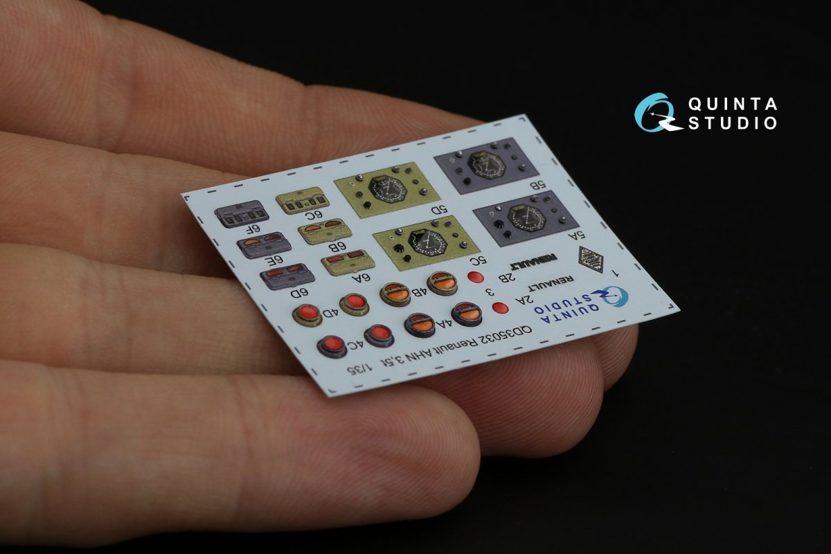 Quinta Studio QD35032 Renault AHN 3.5t 3D-Printed &amp;amp; coloured Interior on decal paper ( ICM ) 1/35 – Bild 8