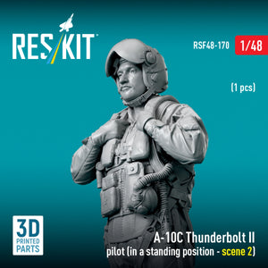 RESKIT RSF48-0170 A-10C Thunderbolt II pilot (in a standing position - scene 2) (1 pcs) (3D Printed) 1/48
