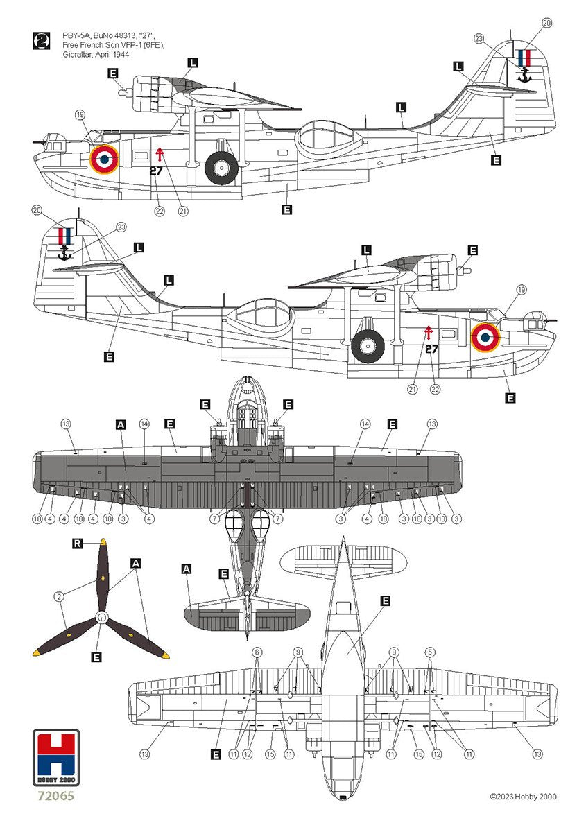 Hobby 2000 72065 Consolidated PBY-5A Catalina ETO ( Academy + CARTOGRAF + MASKI) 1/72 – zdjęcie 4