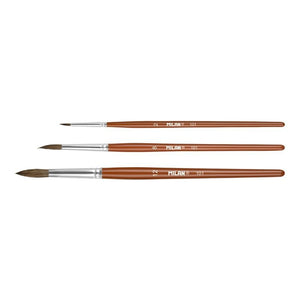 MILAN 10459 Blister pack 3 round brushes (natural + synthetic) 101 series no 2, 8, 12 – imagen 2