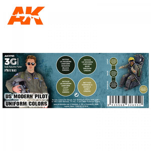 AK Interactive AK11761 US MODERN PILOT UNIFORM COLORS 4x17 ml – imagen 2
