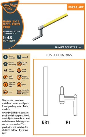 Clear Prop! CPA48009 Hawk H-75 M/N/O pitot tube for CP kit 1/48 – imagen 2