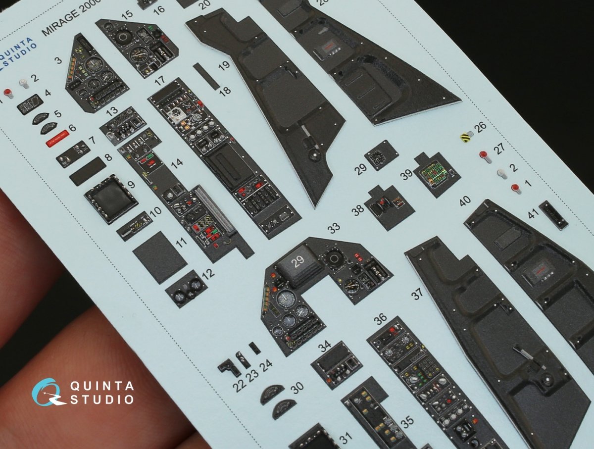 Quinta Studio QD32013 Mirage 2000N 3D-Printed &amp;amp; coloured Interior on decal paper (for Kitty Hawk kit) 1/32 – Bild 4