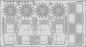 Eduard 491509 B-24D cockpit &amp;amp; engines HOBBY BOSS 1/48