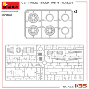 Miniart 37062 K-51 RADIO TRUCK WITH TRAILER 1/35 – imagen 8