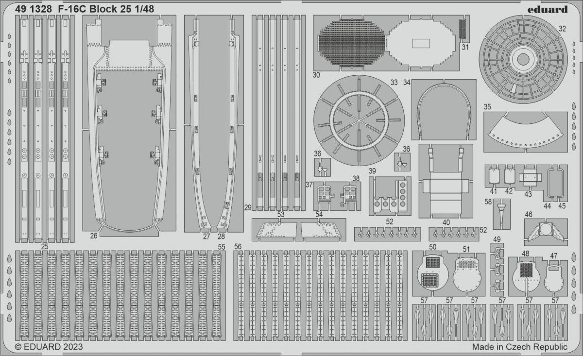Eduard 491328 F-16C Block 25 KINETIC MODEL 1/48 – immagine 2