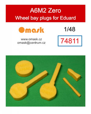 Omask 74811 A6M2 Bouchons de passage de roue Zero (pour Eduard) 1/48