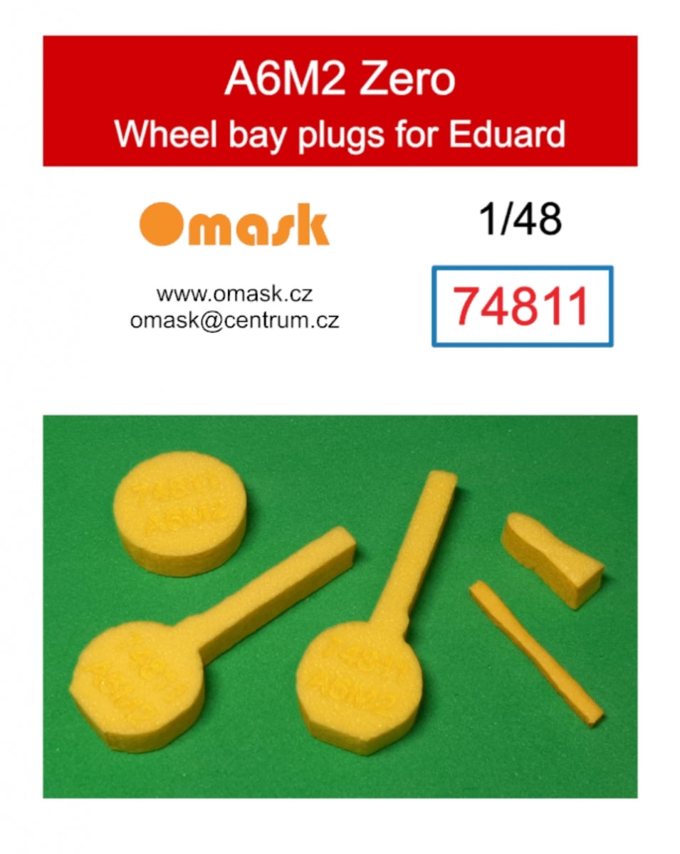 Omask 74811 A6M2 Bouchons de passage de roue Zero (pour Eduard) 1/48